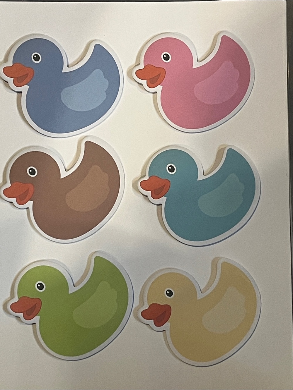 120 Set of 6 Colorful Rubber Duck Sticky Notes